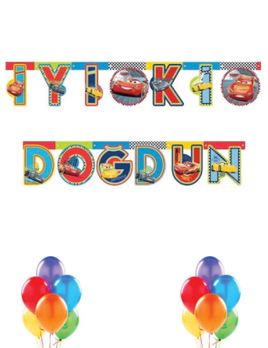 Lisanslı Cars İyiki Doğdun Karton Yazı - 