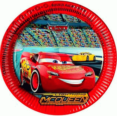 Lisanslı Cars Karton Tabak 23 Cm 8 Parça - 1