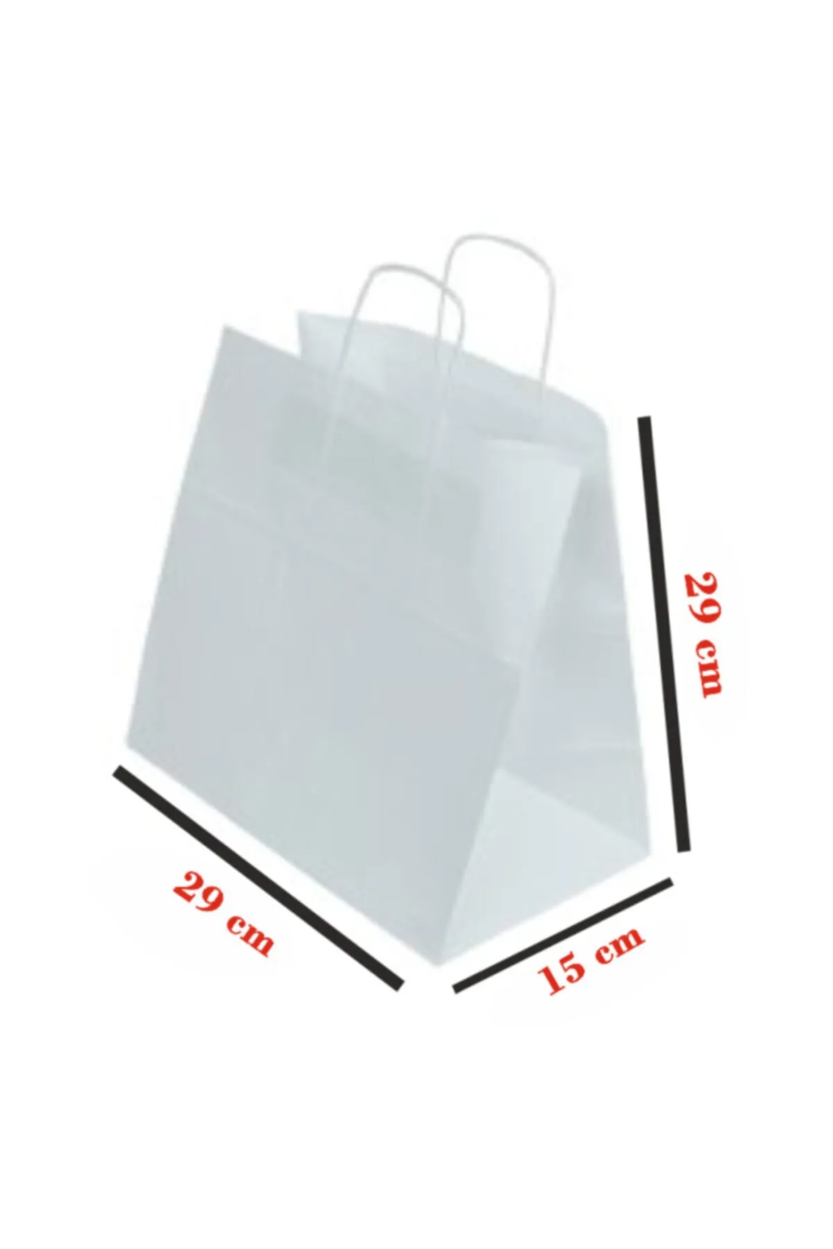 Kağıt Çanta Beyaz 28x28x16 25 Adet - 2