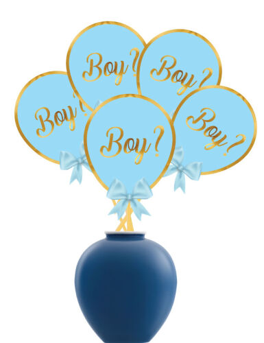 Konuşma Balonu Cinsiyet Belirleme Partisi Erkek Bebek Varaklı 5 Parça - 