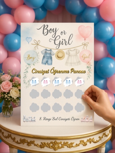 Cinsiyet Partisi Kazı Kazan Tahmin Panosu Erkek - 