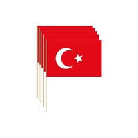 Çıtalı Türk Bayrağı Ay Yıldızlı 20*30 cm 50 Lİ - 1
