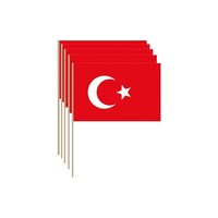 Çıtalı Türk Bayrağı Ay Yıldızlı 20*30 cm 50 Parça - 1
