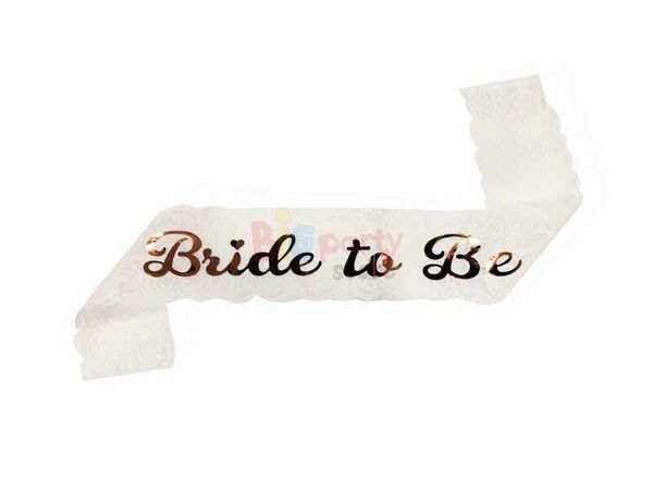 Kuşak Dantelli Bride To Be Beyaz - Rose - 2