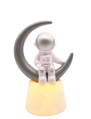 Dekor Led Astronot Pilli 12 Cm Gümüş - 