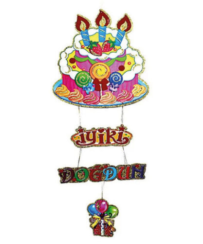 Dekor Süs 3 Boyutlu Pastalı Simli - 