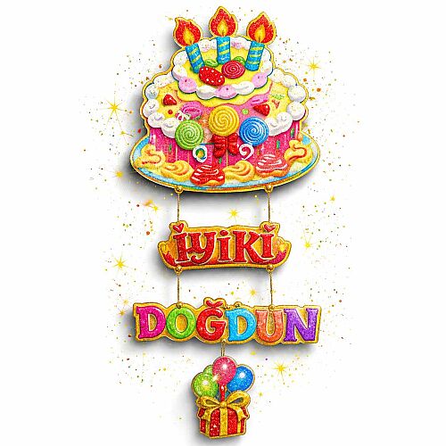 Dekor Süs 3 Boyutlu Pastalı Simli - 