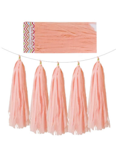 Dekoratif Garland Püsküllü Süs 5 Parça Rose Gold - 1