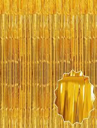 Dekoratif Püsküllü Saçak Perde 1x2 Metre Parlak Altın - 
