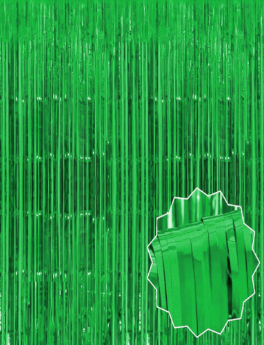 Dekoratif Püsküllü Saçak Perde 1x2 Metre Parlak Yeşil - 