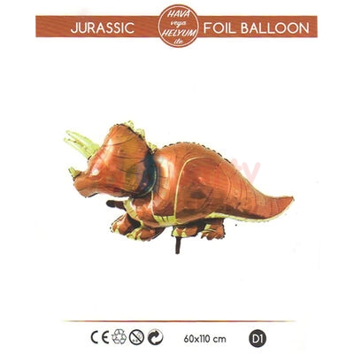 Folyo Balon Dinozor Kahverengi - 1