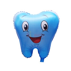 Folyo Balon Diş Şekilli Mavi 50 cm - 2