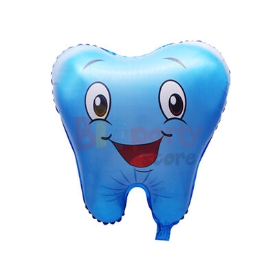 Folyo Balon Diş Şekilli Mavi 50 cm - 2