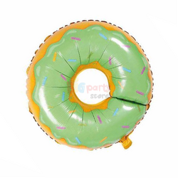  - Folyo Balon Donut Yeşil 85 cm