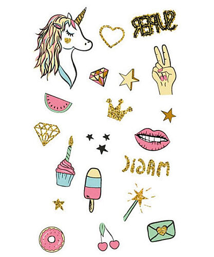 Dövme Unicorn Geçici Seti 4 - 