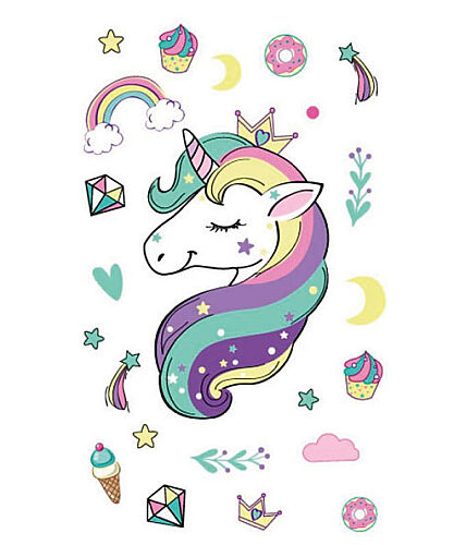 Dövme Unicorn Geçici Seti 5 - 