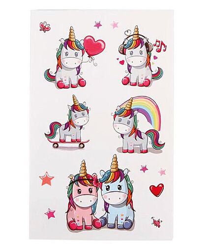 Dövme Unicorn Geçici Seti 7 - 