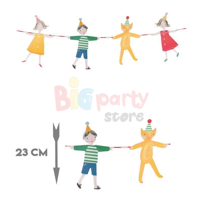 Kağıt Banner El Ele Tutuşan Çocuklar 3 Metre - 3