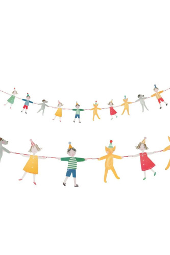 Kağıt Banner El Ele Tutuşan Çocuklar 3 Metre - 