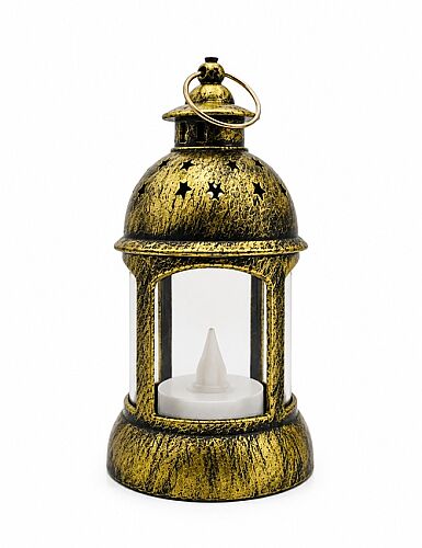 Fener Ledli Asmalı Model Noktalı 14 cm Altın - 