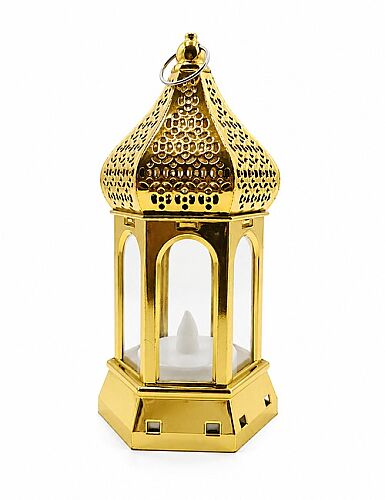Fener Ledli Asmalı Model Noktalı 15 cm Altın - 