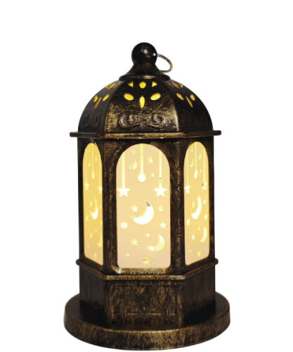 Fener Ledli Tabanlı Eskitme Model 16 Cm Altın - 2