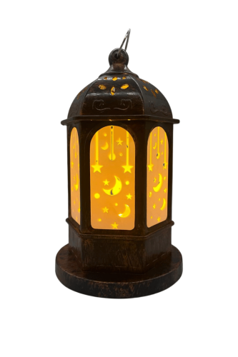 Fener Ledli Tabanlı Eskitme Model 16 Cm Bakır - 1