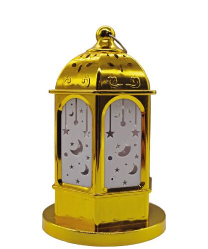 Fener Ledli Tabanlı Parlak Model 16 Cm Altın - 