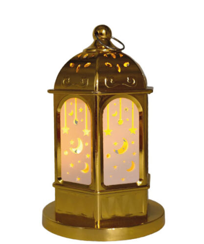 Fener Ledli Tabanlı Parlak Model 16 Cm Altın - 2