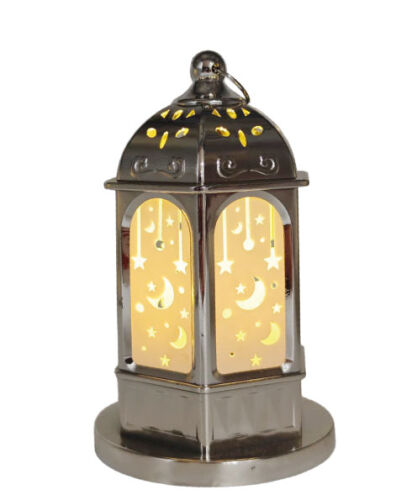 Fener Ledli Tabanlı Parlak Model 16 Cm Gümüş - 3