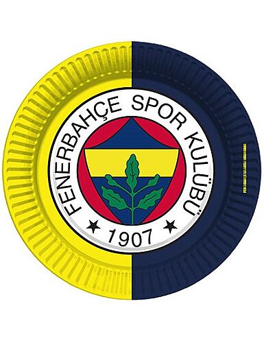 Lisanslı Fenerbahçe Karton Tabak 23 Cm 8 Parça - 