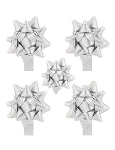Fiyonk Süs Kutup Yıldızı Mat Gümüş Yapışkanlı 24 Parça - 