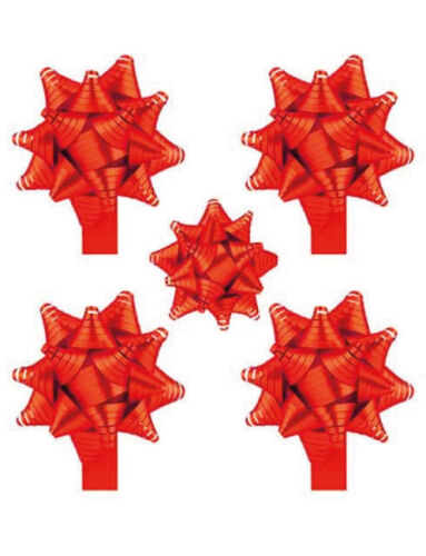 Fiyonk Süs Kutup Yıldızı Mat Kırmızı Yapışkanlı 24 Parça - 