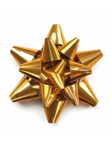 Fiyonk Süs Parlak Metalik Gold Yapışkanlı 24 Parça - 