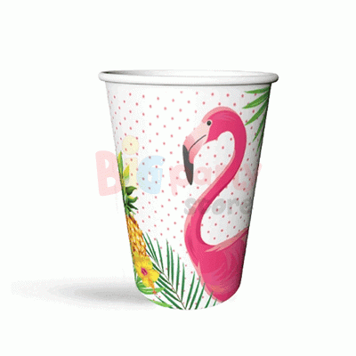 Lisanslı Flamingo Ananas Bardak 8 li - 1