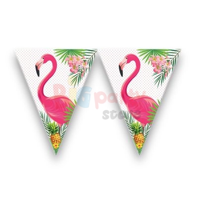 Lisanslı Flamingo Ananas Üçgen Flama - 1