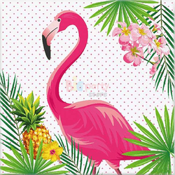  - Lisanslı Flamingo Ananas Kağıt Peçete