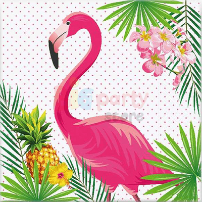Lisanslı Flamingo Ananas Kağıt Peçete - 1