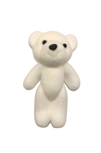 Flok Ayıcık Beyaz 12 Cm 10 Parça - 1