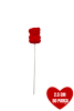 Flok Ayıcık Çubuklu Kırmızı 2.5 Cm 50 Parça - 1