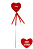 Flok Kalp Çubuklu Love Baskılı 6 Cm 6 Parça - 1