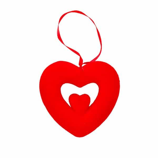 Flok Kalp İç içe 25 Cm Tekli - 