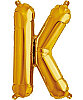 Folyo Balon 100 Cm Gold Harf K - 1