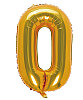 Folyo Balon 100 Cm Gold Rakam 0 - 1