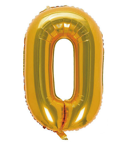 Folyo Balon 100 Cm Gold Rakam 0 - 