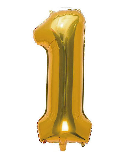 Folyo Balon 100 Cm Gold Rakam 1 - 