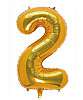Folyo Balon 100 Cm Gold Rakam 2 - 1