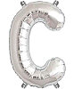 Folyo Balon 100 Cm Gümüş Harf C - 1