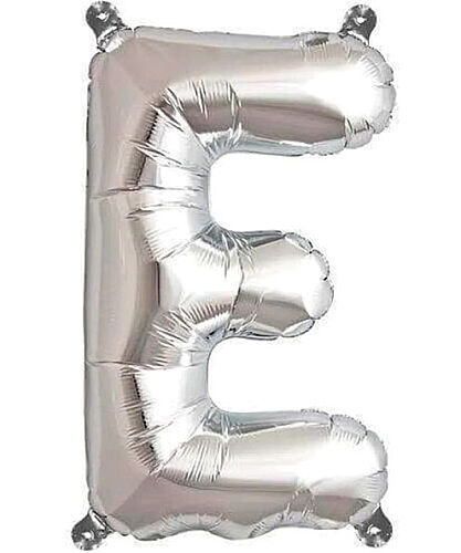 Folyo Balon 100 Cm Gümüş Harf E - 