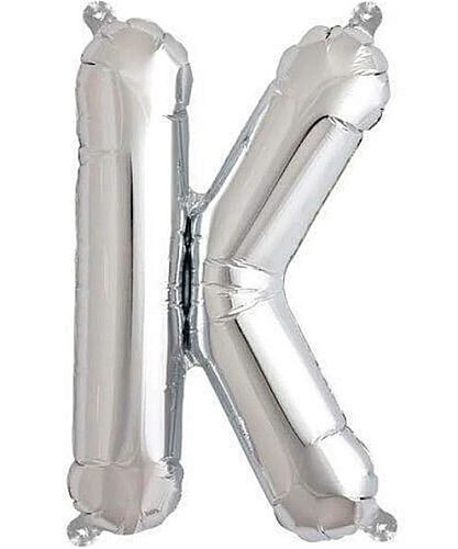 Folyo Balon 100 Cm Gümüş Harf K - 